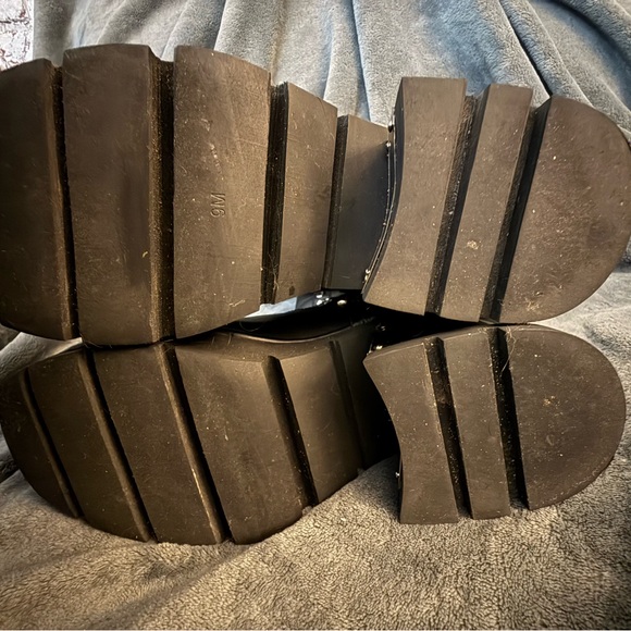 Jeffrey Campbell Black Combat Boots with Silver Accents - Picture 5 of 11